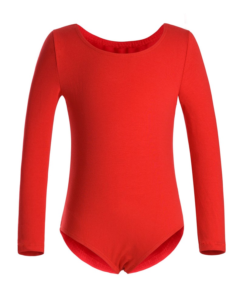 DANSHOW Girls Team Basic Long Sleeve Leotard with Skirt Kid Dance Ballet Tutu Dress(KD3028-M-04) - Image 2